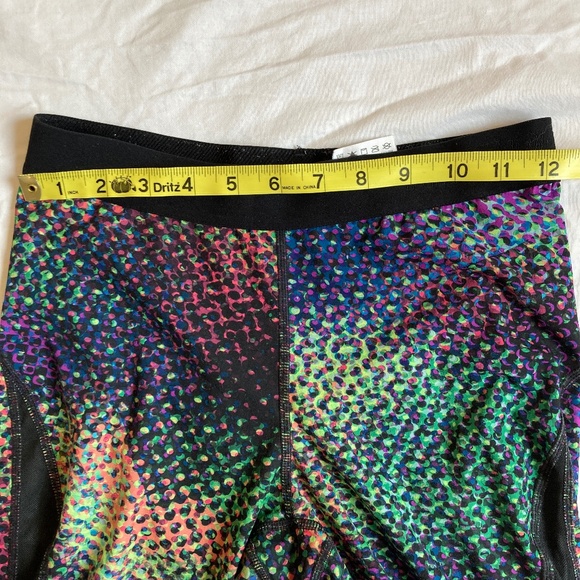 Nike Rainbow Polka Dot Mesh Leggings Medium - Picture 7 of 9